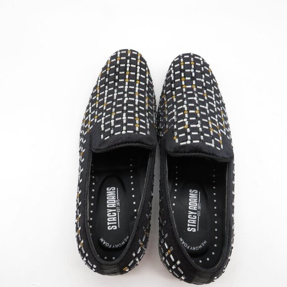 Amazon.com | Stacy Adams Men Stacy Adams Black Multi Rhinestone Mens Slip-On Loafers Size 7M NEW